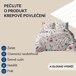 Obrázek pro produkt Krepové povlečení Kruhy modré 140X200 70X90